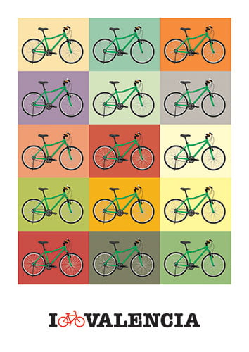 3301.bicycles in square valencia poster-min