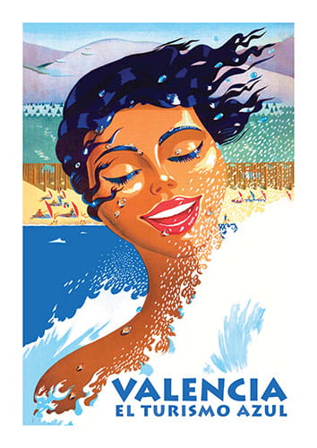 6026 turismo azul valencia poster-min