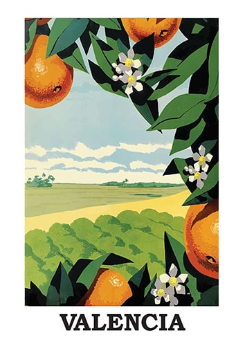 Oranges valencia poster-min